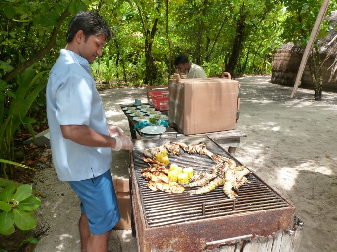 Churrasco numa ilha deserta