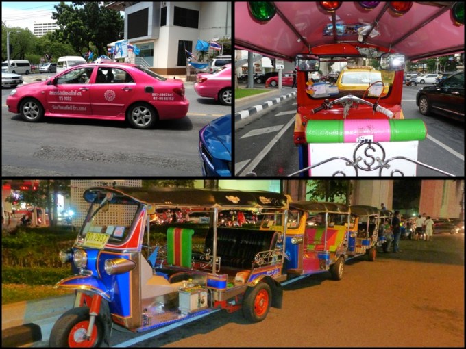 Os taxis em pink e as cores dos Tuk-tuks, pra deixar tudo ainda mais alegre. The taxis in pink and the Tuk-tuk's colours, to make everything even happier.