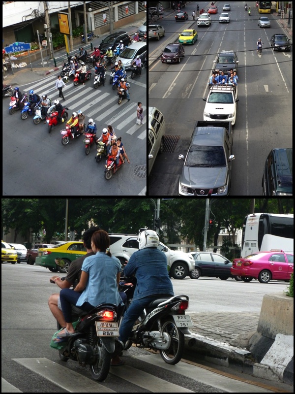 O tránsito loko e um pouco irresponsável. Vários motoqueiros sem capacete. Crazy and a bit irresponsible traffic. A lot of bikers without helmet.