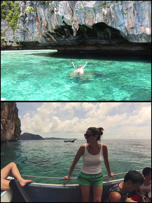 Perto de Koh Phiphi. Vários lugares pra mergulhar. Around Koh Phiphi. Many good places to do snorkelling
